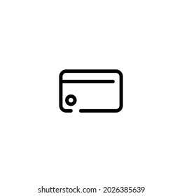 Credit Card incomplete line art icon template