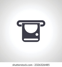 credit card insert to atm icon