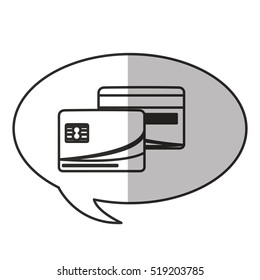 Credit card inside bubble design