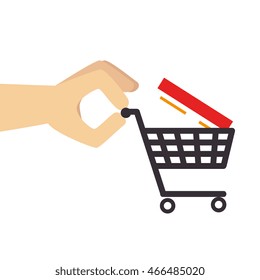 Credit card isolated flat icon, vector illustration graphic design.