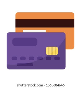 credit card isolated flat vector icon