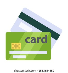 credit card isolated flat vector icon