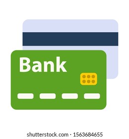 credit card isolated flat vector icon