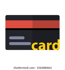 credit card isolated flat vector icon