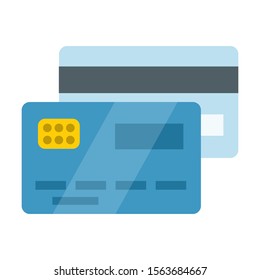 credit card isolated flat vector icon