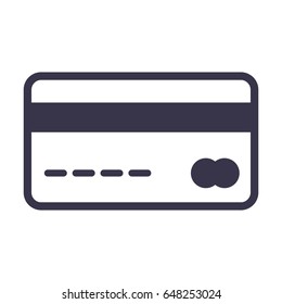 Credit card isolated flat vector icon