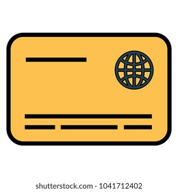 credit card isolated icon