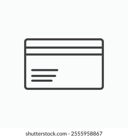 Credit card isolated icon. vector illustration.