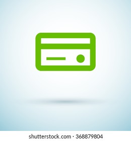 a credit card isolated minimal single flat linear icon in color. Money line vector icon for websites and mobile minimalistic flat design.