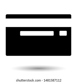 Credit card isolated on a white background, vector icon.