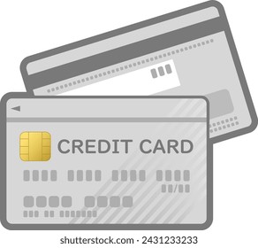 The credit card isolated on white background