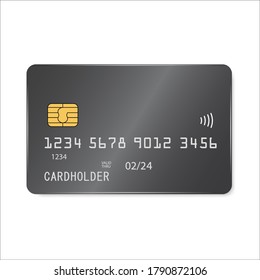 Credit card isolated. Vector illustration.