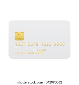 Blank White Credit Card Template Vector Stock Vector (Royalty Free ...