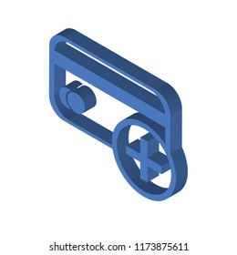 Credit card isometric left top view 3D icon