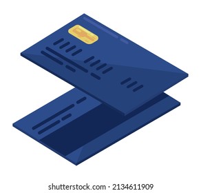 credit card isometric style icon