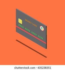 Credit card isometric. vector and eps version 10.