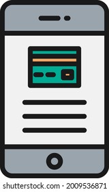 Diseño de iconos vectores de línea de tarjeta de crédito rellenados
