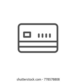 Credit card line icon
