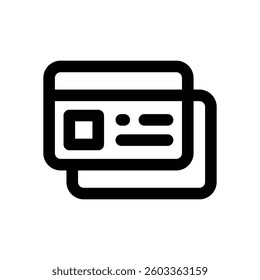 credit card line icon. Clean and minimalist vector icon for websites, mobile apps, presentations, and logos. Fully scalable and customizable for any project.