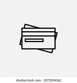 Credit card line icon design concept
