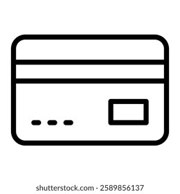 Credit Card Line Icon Design For Personal And Commercial Use