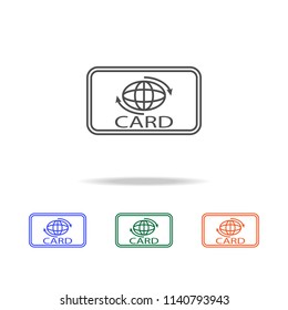 credit card line icon. Elements of journey in multi colored icons. Premium quality graphic design icon. Simple icon for websites, web design, mobile app, info graphics