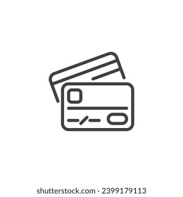 Credit Card line icon. linear style sign for mobile concept and web design. Credit card outline vector icon. Payment symbol, logo illustration. Vector graphics