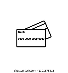 Credit card line icon, logo isolated on white background