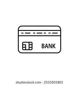 Ícone Linha De Cartão De Crédito. Ícone De Linha Vetorial Relacionada A Cartão De Crédito.