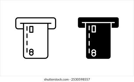 Credit Card Line Icon set minimal vector pictogram line symbols ecommerce Payment flat graphic design, Bank, payment, money and finances editable stroke outline icons set isolated on white background.