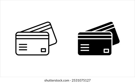 Credit Card Line Icon set minimal vector pictogram line symbols ecommerce Payment flat graphic design, Bank, payment, money and finances editable stroke outline icons set isolated on white background.