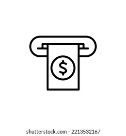 Icono de línea de tarjeta de crédito. Ilustración de elemento simple. Diseño de símbolos de esquema de concepto de tarjeta de crédito.
