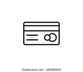 Credit card line icon. Vector symbol in trendy flat style on white background. Finance sing for design.