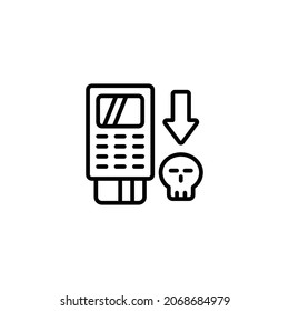 Icono de línea de tarjeta de crédito, plantilla de vector