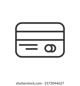 Credit card line icon. Vector illustration