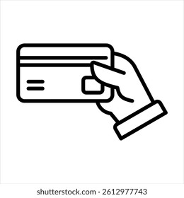 Credit Card Line Icon Vector Illustration