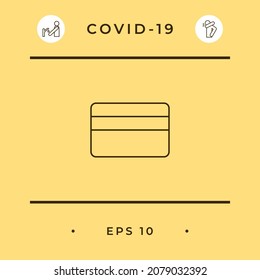 Credit card line icont - elements for your design