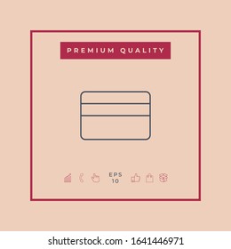 Credit card line icont. Graphic elements for your design