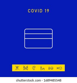 Credit card line icont. Graphic elements for your design