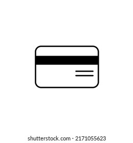 Icono vectorial de línea de crédito para sitio web o aplicación y logotipo en fondo blanco. Firma el pictograma para el menú en diseño delgado lineal. Prefecto de Pixel
