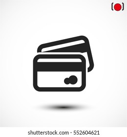 credit card line vector icon