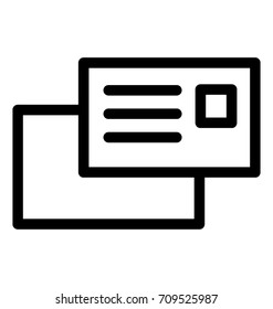 Credit Card Line Vector Icon