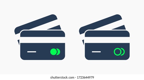 Credit card line vector minimalistic icons set. Finance pay vector symbol. Shopping plastic atm icons set for web design. Modern flat transaction pay icon for app design. Electronic banking sign