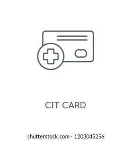 Credit card linear icon. Credit card concept stroke symbol design. Thin graphic elements vector illustration, outline pattern on a white background, eps 10.