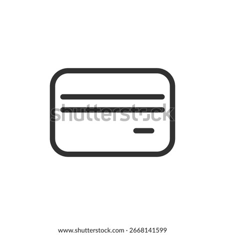 Credit card, linear icon. Payment method or financial account. Line with editable stroke.