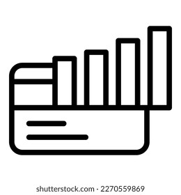 Credit card loan icon outline vector. Bank payment. Pay house