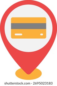 Ícone de Ponteiro de Localização do Cartão de Crédito