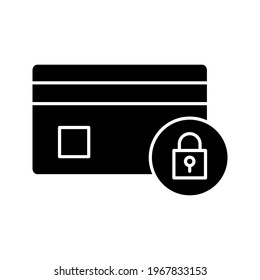 Credit card, lock, secure, security icon vector image. Can also be used for shopping and ecommerce. Suitable for use on web apps, mobile apps and print media.