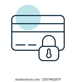 Credit card with lock vector icon. Locked bank card symbol. Security sign. Graph symbol for your web site design, logo, app, UI