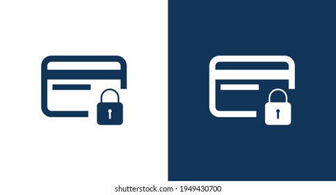 Credit card locking icon illustration isolated vector sign symbol